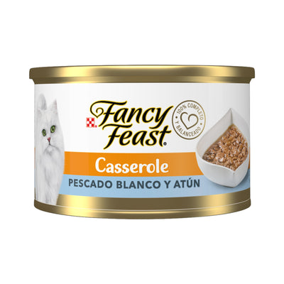 Fancy Feast Lata Casserole Pescado Blanco – Alimento húmedo para gato