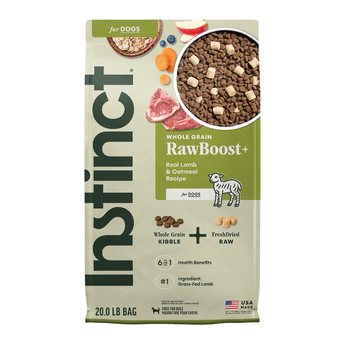 Instinct Raw Boost Whole Grain Cordero y Avena para Perro