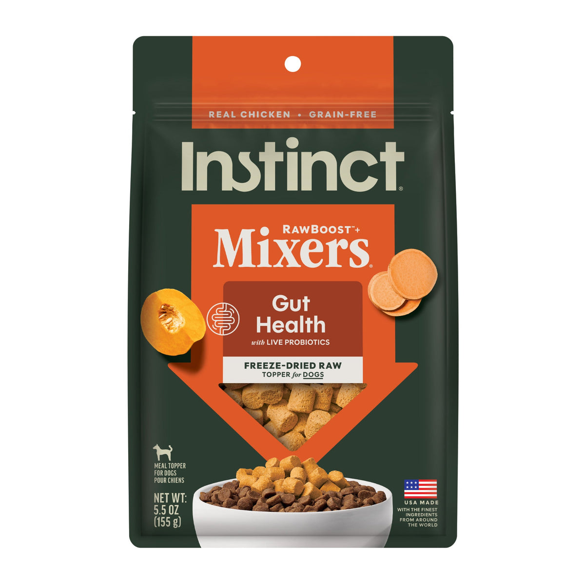 Instinct Raw Boost Mixers Salud Digestiva (Gut Health) Topper Liofilizado para Gato