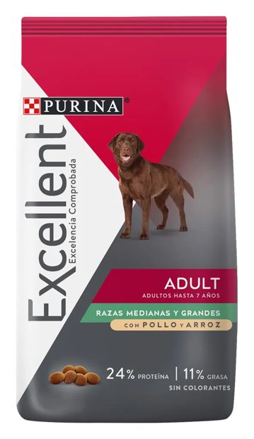 Excellent Adulto Razas Medianas y Grandes Pollo y Arroz – croquetas para perro Excellent