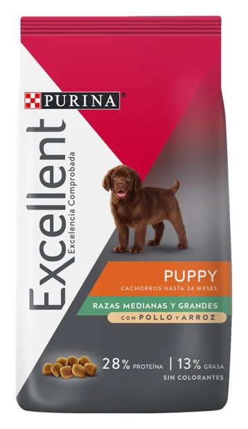 Excellent Cachorro Razas Medianas y Grandes Pollo y Arroz – croquetas para perro Excellent