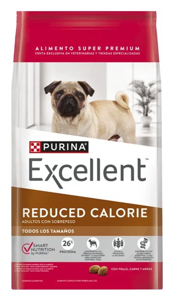 Excellent Reduced Calorie Adulto Todos los Tamaños Pollo y Arroz – Croquetas para perro