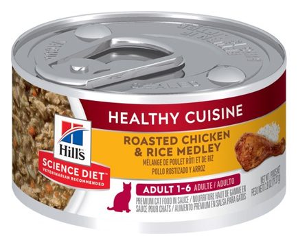 Hill's Science Diet Adulto Healthy Cuisine Estofado de Pollo y Arroz – alimento húmedo para gato Hill's