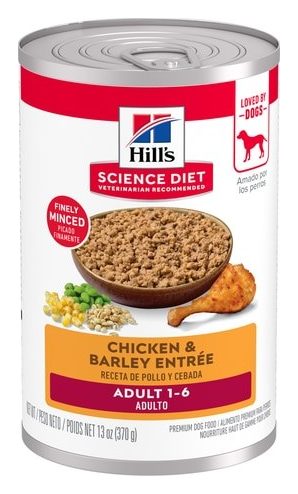 Hill's Science Diet Adulto Lata Pollo y Cebada – alimento húmedo para perro Hill's