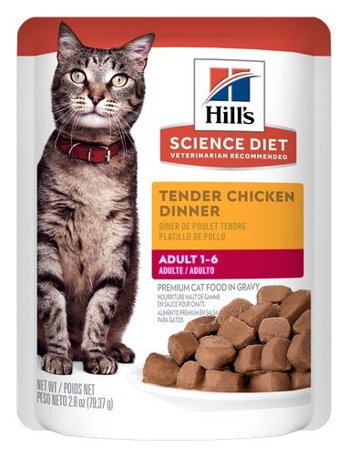 Hill's Science Diet Adulto Pouch Pollo – alimento húmedo para gato Hill's