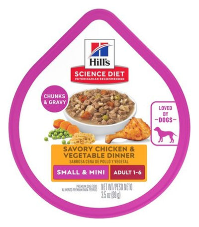 Hill's Science Diet Adulto Small & Mini Estofado de Pollo y Vegetales – alimento húmedo para perro Hill's