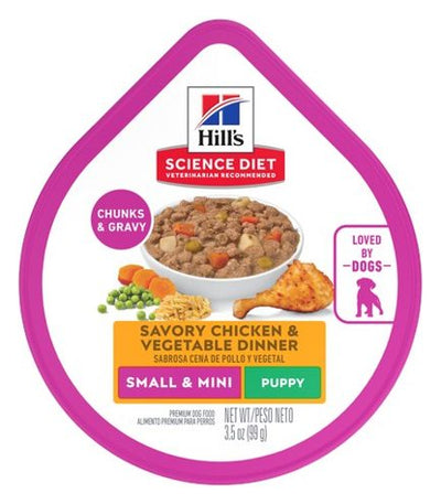 Hill's Science Diet Cachorro Small & Mini Estofado de Pollo y Vegetales – alimento húmedo para perro Hill's