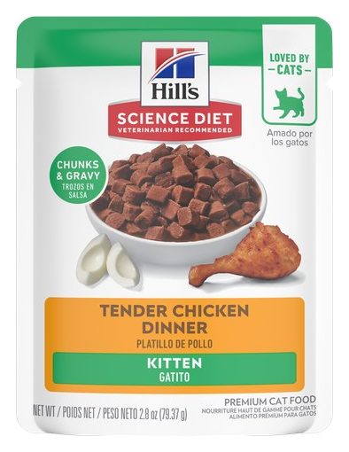 Hill's Science Diet Kitten Pouch Pollo – alimento húmedo para gato Hill's