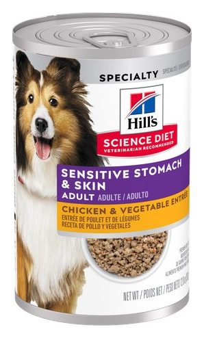 Hill's Science Diet Sensitive Stomach & Skin Lata Pollo y Vegetales – Alimento húmedo para perro