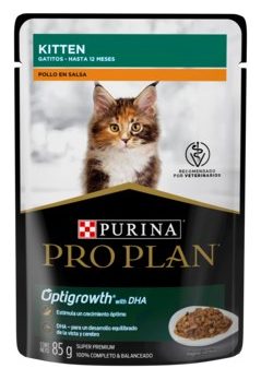 Pro Plan Sobre Gatito Kitten Optigrowth Pollo en Salsa – alimento húmedo para gato Pro Plan