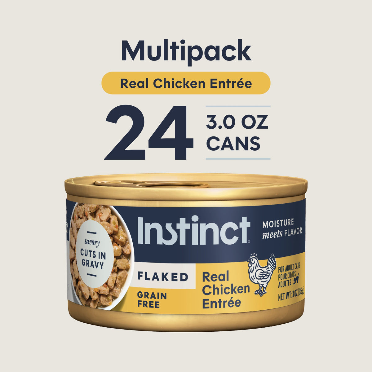 Instinct Flaked Pollo en Salsa (lata 3 oz) para Gato – imagen 5