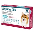 Simparica Trio, desparasitante para perro de 10 a 20 kg, caja con 3 tabletas masticables (sarolaner, moxidectina y pirantel) | NutriPets Monterrey