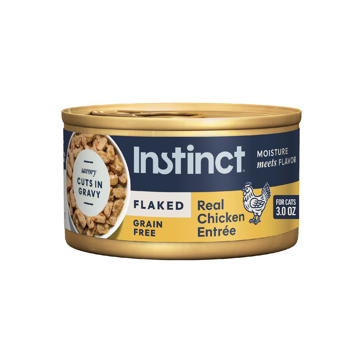 Instinct Flaked Pollo en Salsa (lata 3 oz) para Gato