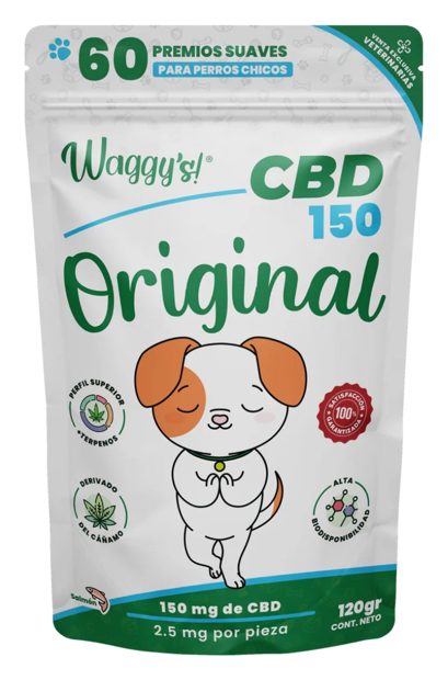 Waggy's Original Premios CBD Razas Pequeñas 150 mg – premios para perro Waggy's